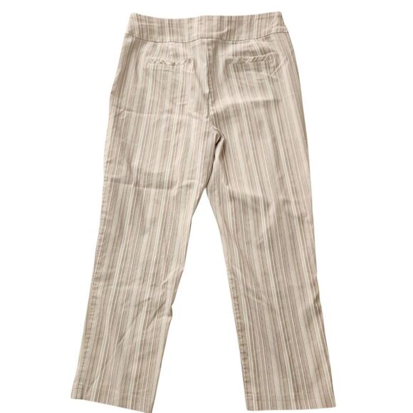 Cato Ankle Pants Size 12 Striped Stretch Flat Front - Picture 2 of 12